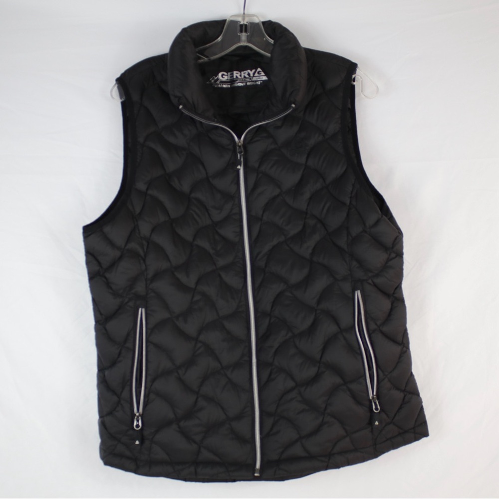 Gerry Black Puffer Full Zip‎ Vest Womens Size Large